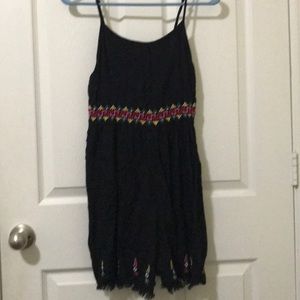 Topshop romper with multi-colored embroidery